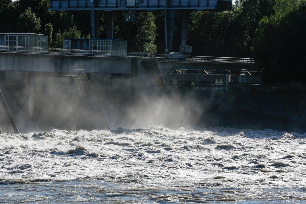 hydropower plant, power plant, hydropower, water, hydroenergy, electricity, nature, water turbine
